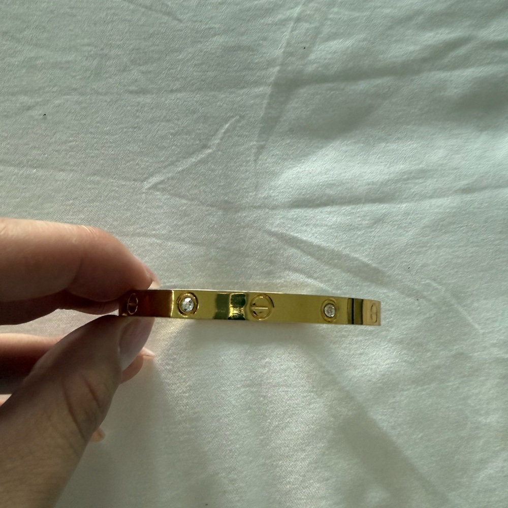 Gold Bracelet with Gem Accents